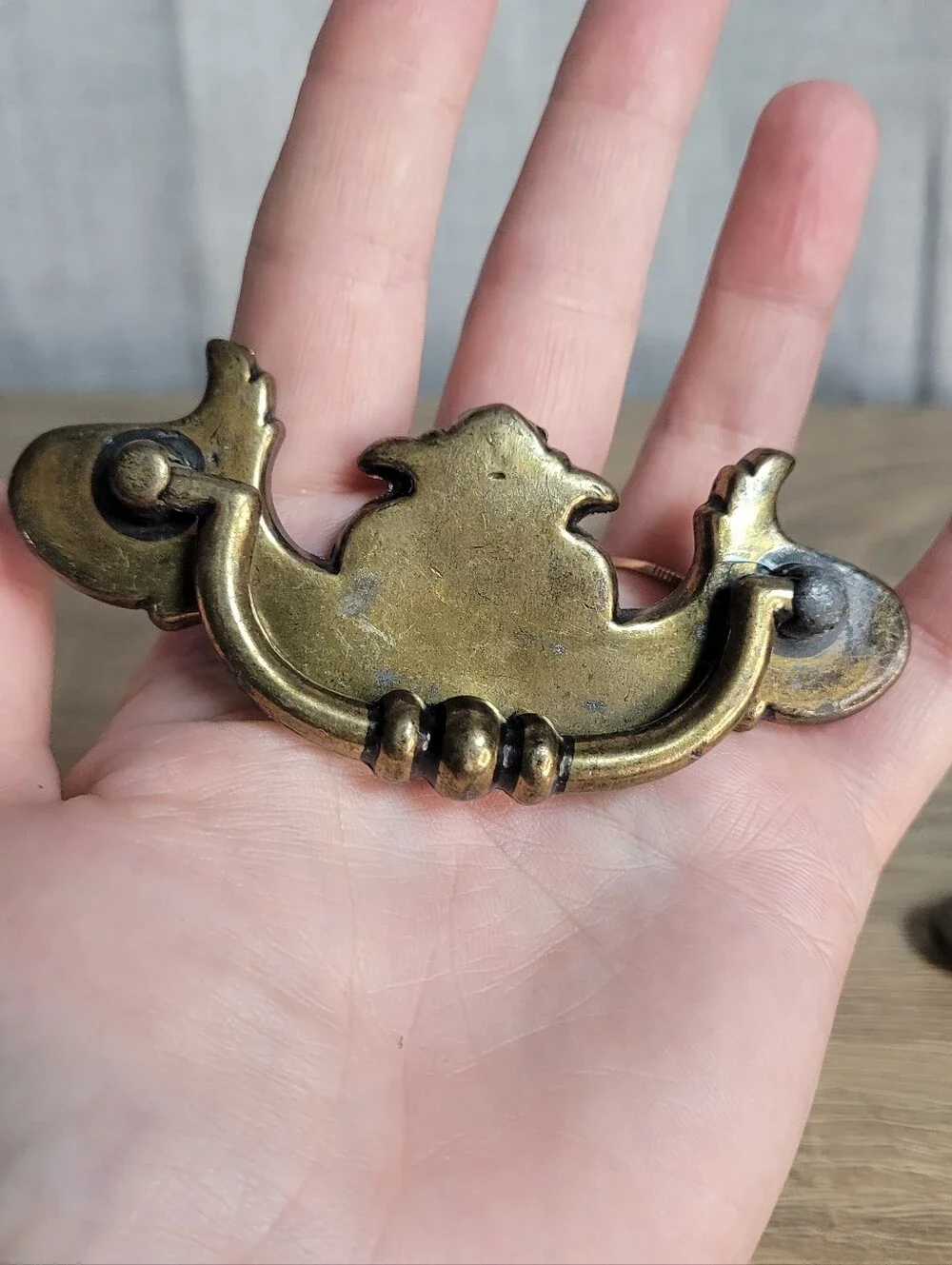 Antique Brass Drawer Pulls - Set of 4